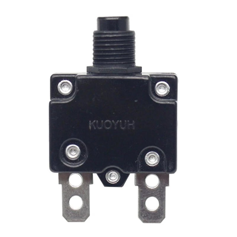 KQEC KUOYUH Circuit Breaker Thermal Overload 88 Series 3-17A Quick Connect Terminals 32VDC 125/250VAC 50/60Hz Push-to-Reset Button 2-Pack (14A) - Image 2